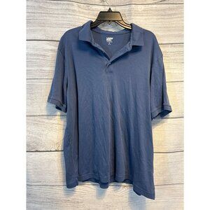 Mens Lands End Traditional Fit Blue Polo Shirt Size XL